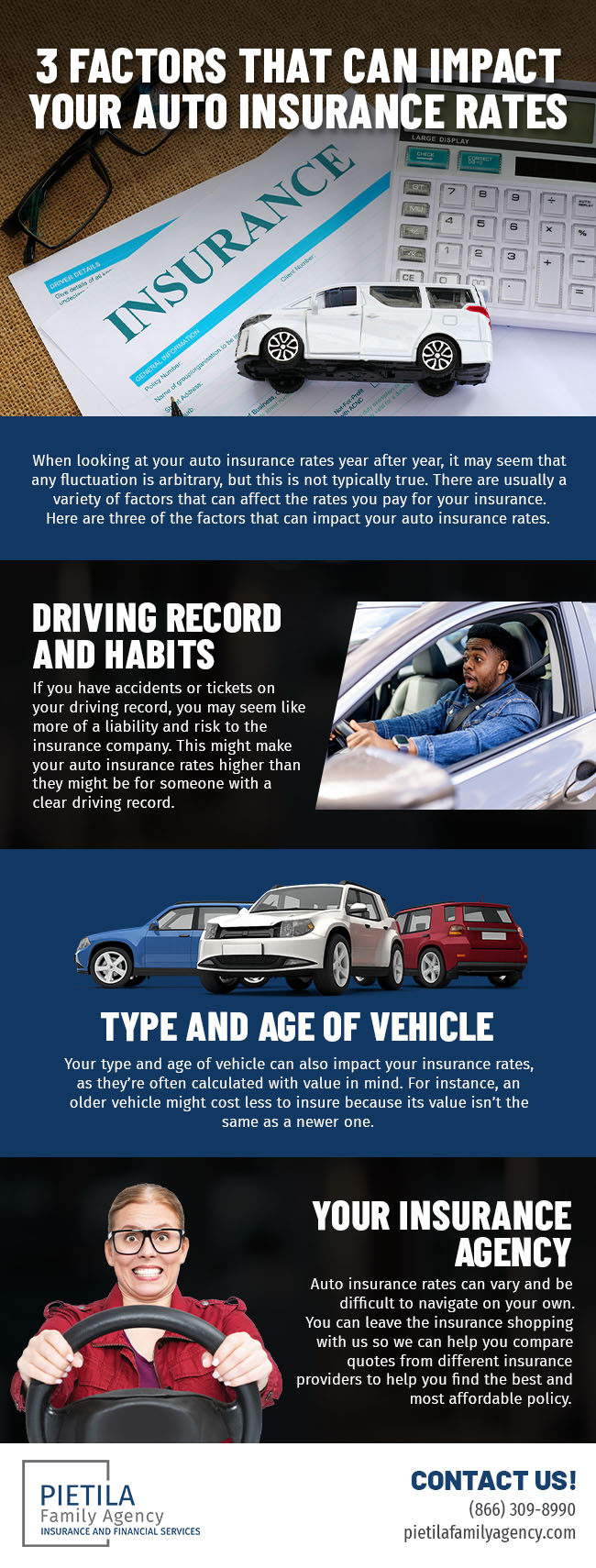 3 Factors that Can Impact Your Auto Insurance Rates